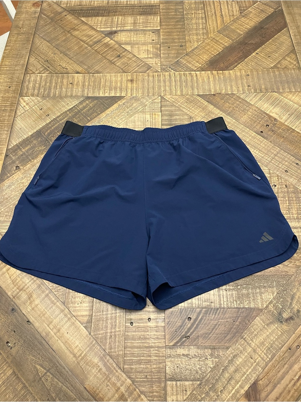 adidas Men's Axis 2-in-1 Woven Training Shorts 5" Inseam Navy Blue Size 2XL